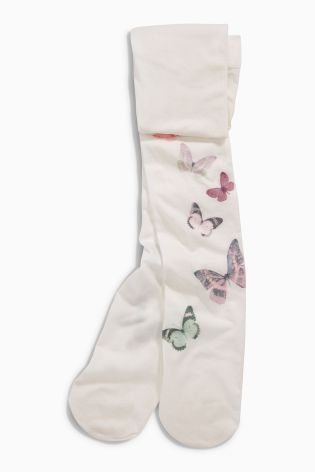Pink Butterfly Tights Two Pack (3-16yrs)